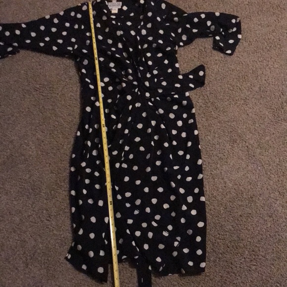 Vintage Frances Henaghan Lord& Taylor Classic Polka Dot Wrap Dress - Picture 7 of 9